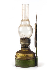 kerosene lamp on a white background