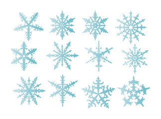 Fototapeta na wymiar snowflakes isolated
