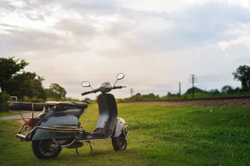 Foto op Canvas vintage vespa sprint scooter © Nuthasak
