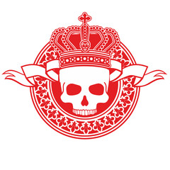 Fototapeta premium grunge skull coat of arms