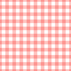 Stylish seamless pink pattern. Seamless gingham background. Checkered seamless fashion texture. Vector illustration.
