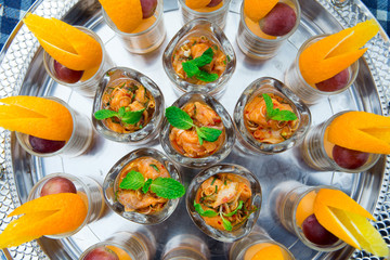 Yum canned fruit cocktail orange wedding in the party