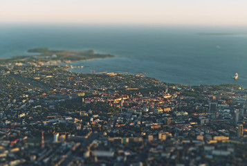 Aerial view of Old Tallinn, Estonia.