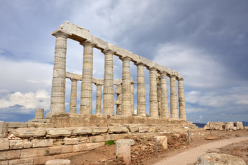 Obraz premium Temple of Poseidon at Cape Sounion Attica Greece