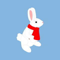 White rabbit illustration