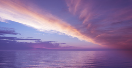 Seascape with beautiful clouds and sea