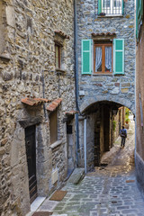 Fototapeta premium street in the old town in France.