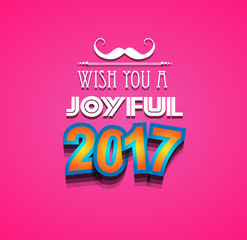 2017 Happy New Year Background for your Seasonal Flyers