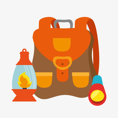 lantern camping isolated icon vector illustration design