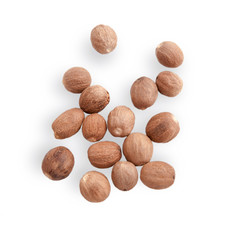 Nutmeg isolated on white background