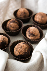 Homemade chocolate truffles

