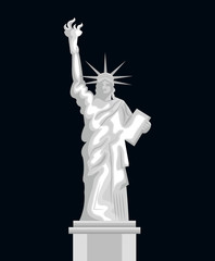liberty statue american emblem vector illustration design