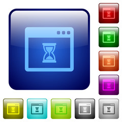 Application wait color square buttons