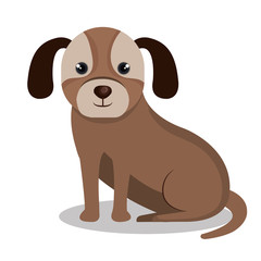 dog pet mascot isolated icon vector illustration design