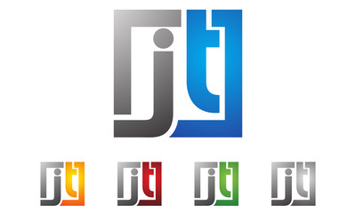 J T letter, j t logo design