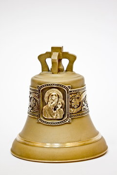 Bronze bell with the image of the Mother of God the Virgin Mary
