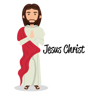 Jesus christ red cloth design vector illustration eps 10