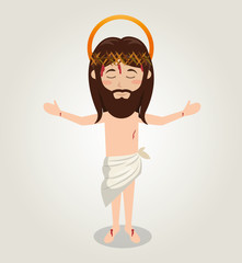 ascension jesus christ crown desing vector illustration eps 10