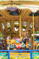 Pretty carousel adventure amusement park
