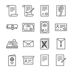 Documents Vector Line Icons set 1