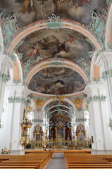 Fototapeta na wymiar Inside of the St. Gallen cathedral