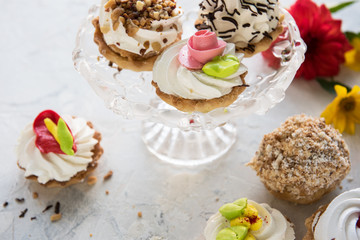 Different cakes composition