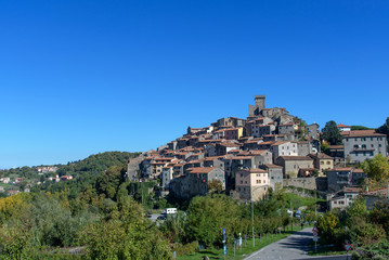 historic village of Arcidosso, tuscany, italy