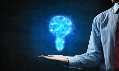 Bright idea for success achieving