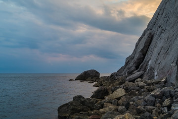 Calm sea in the evening