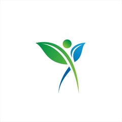 leaf green people logo