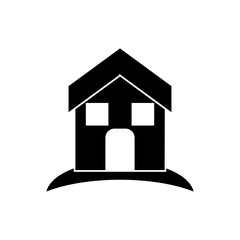House and home building icon. Real estate construction property and investment theme. Isolated design. Vector illustration