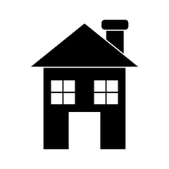 House and home building icon. Real estate construction property and investment theme. Isolated design. Vector illustration