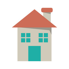 House and home building icon. Real estate construction property and investment theme. Isolated design. Vector illustration