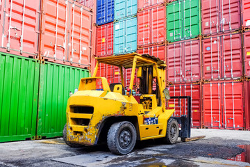 Forklifts for use in loading containers.
