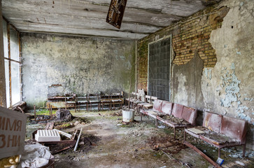 Spital in Prypjat bei Chernobyl