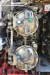 Torpedo room section of submarine