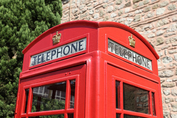 Fototapeta premium Red telephone box
