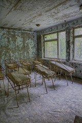 Verlassenes Spital in Prypjat bei Chernobyl