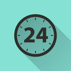 24 hour service - vector icon.