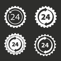 24 hour service - vector icon.