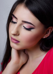 Fototapeta premium Portrait of a beautiful brunette