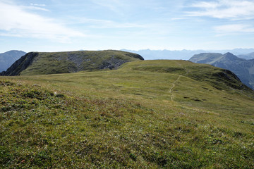 Sommer am eisenerzer Reichenstein in den Alpen