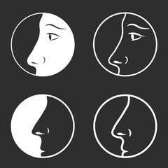 Nose - vector icon.