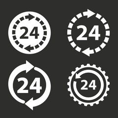 24 hour service - vector icon.