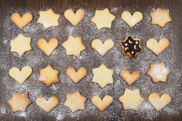 christmas biscuits background