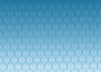 Fundo Azul Retro Floral