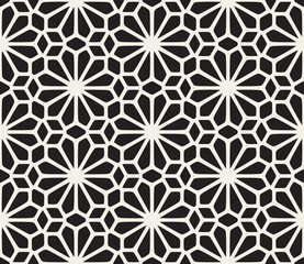 Vector Seamless Black and White Lace Floral Pattern