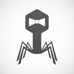 Isolated virus icon with  a neck tie icon