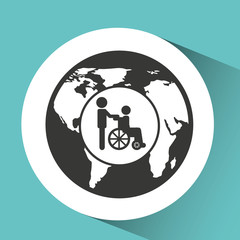 symbol icon disabled wheel chair vector illustration eps 10