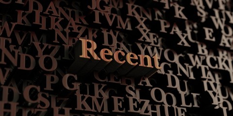 Recent - Wooden 3D rendered letters/message.  Can be used for an online banner ad or a print postcard.